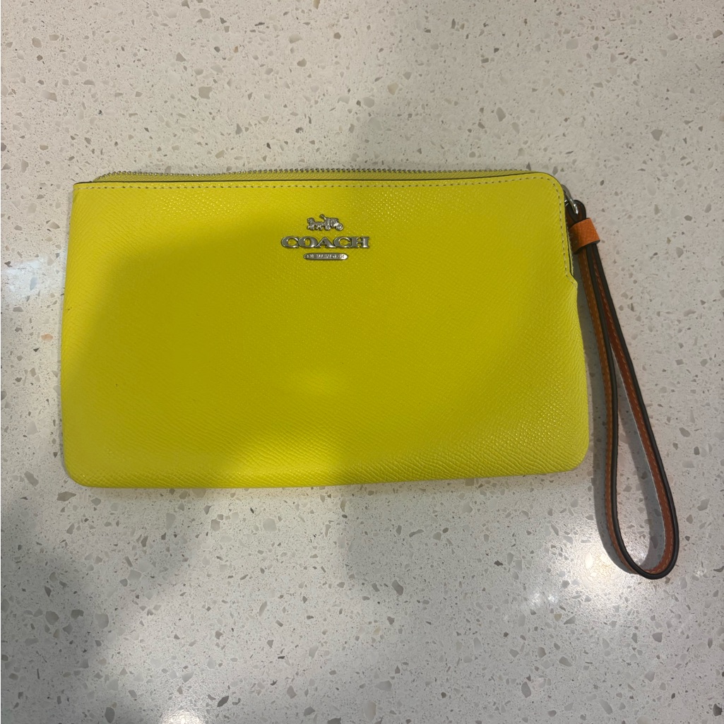 Coach Vibrant Yellow Pouch